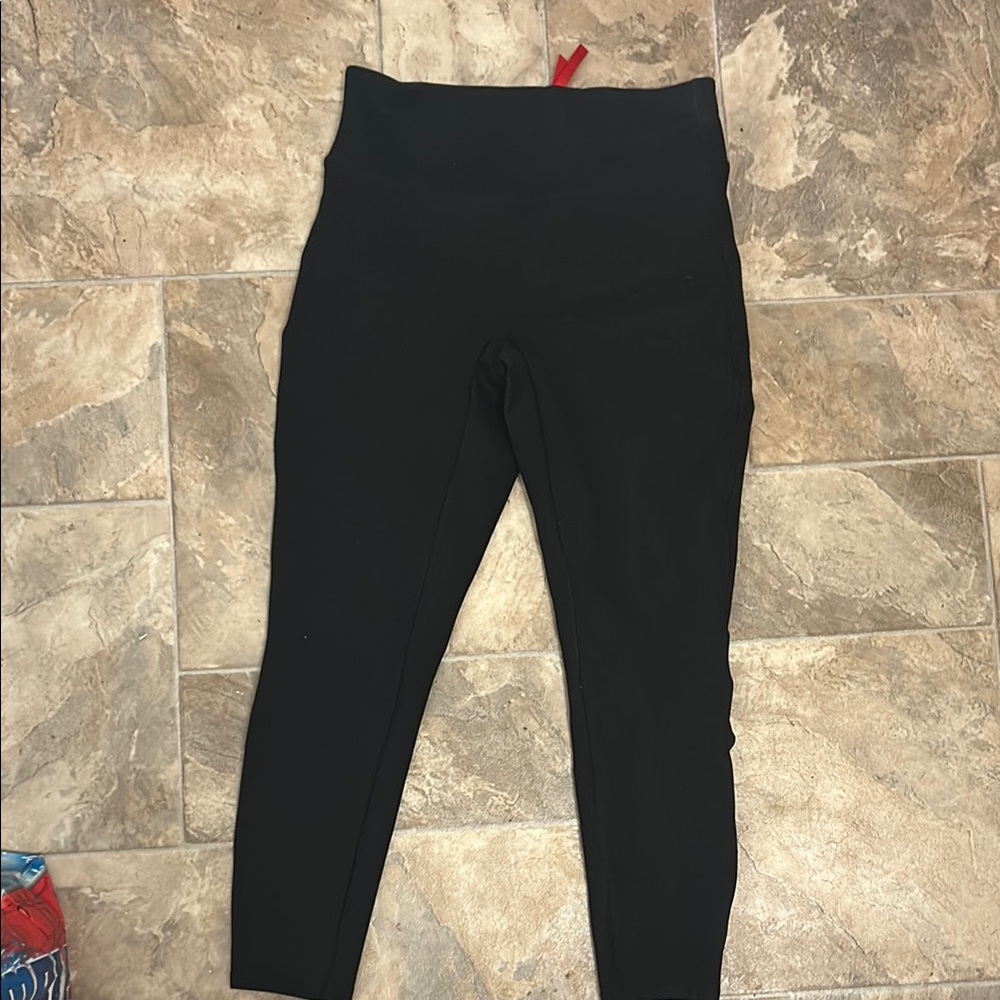 SPANX Black Leggings with High-Rise Waistband